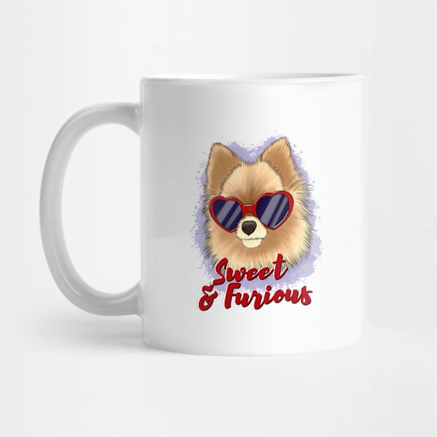 Cute pomeranian "sweet and furious" by Kuchinska design